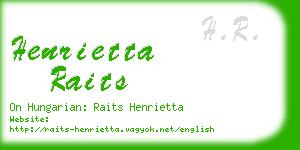 henrietta raits business card